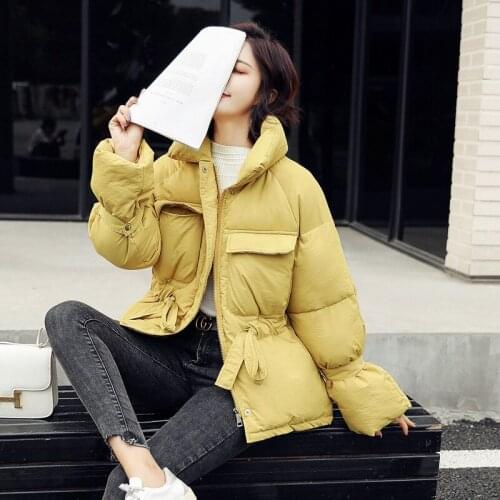 2020 Winter Fashion Parka Coat Stand Collar Woman Cotton-padded Clothes Thicken Slim Korean Style Jacket Female Outwear