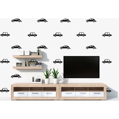 24pcs Taxi wall stickers for kids room boys bedroom wall decal removablle vinyl DIY wall art sticker classic cars mural A695