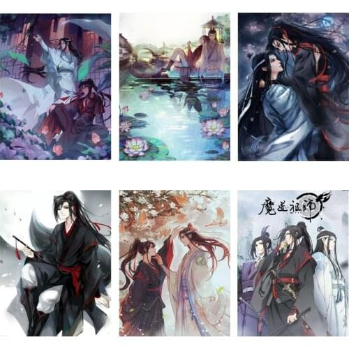 5d Diy Diamond Painting Anime Mo Dao Zu Shi Wei Wuxian Lan Wangji Diamond Embroidery Cross Stitch mosaic Home Decoration