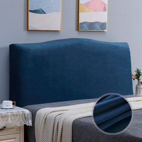 Velvet Thicken Bed Head Cover All-inclusive Bed Headboard Cover for Bedroom Elastic Bed Head Back Protection Espaldar De Cama