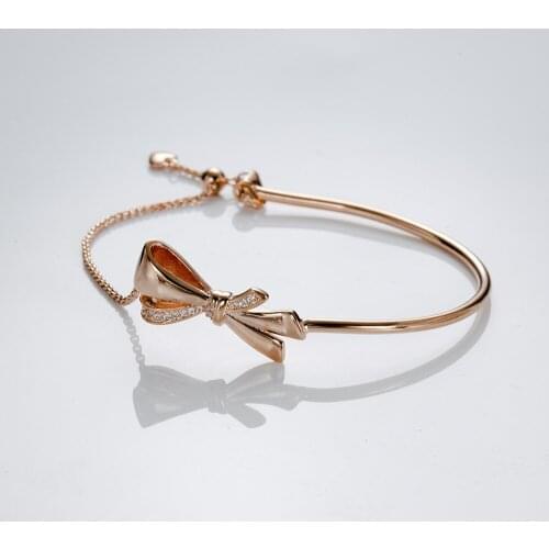 Adjustable sliding clasp hands rose hua-li jin bows bracelets bracelets contracted womens day gifts of god