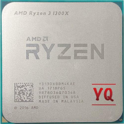 AMD Ryzen 3 1300X R3 1300X 3.5 GHz Quad-Core Quad-Thread CPU Processor YD130XBBM4KAE Socket AM4 Associated R3 1200