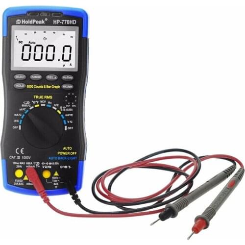 HP-770HD Digital Multimeter Auto Range True RMS AC DC Voltage Frequency Capacitance Resistance Tester Electrical Tools J