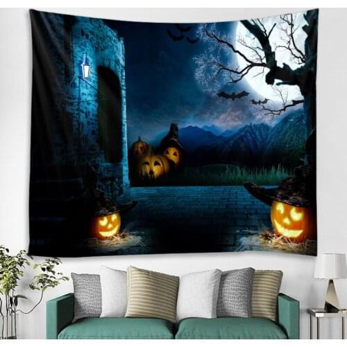 Halloween tapestry Halloween party wall decoration tapestry family bar Halloween diy decoration big blanket various sizes