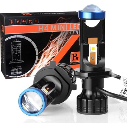H4 led headlight mini Projector lens H4 LED car light bulb hi/lo beam Headlamp headlight for Motorcycle 12V 24V Car Styling