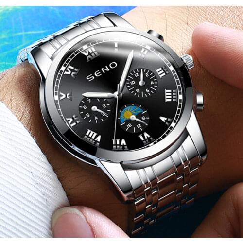 INCASEDA Mens Stainless Steel Watch
