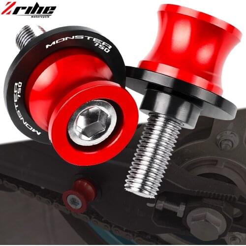 Monster750 Logo 6MM Motorcycle Swingarm Spools Slider Stand Screw For DUCATI MONSTER 750 797 821 600 620 695 795 800 900 1000
