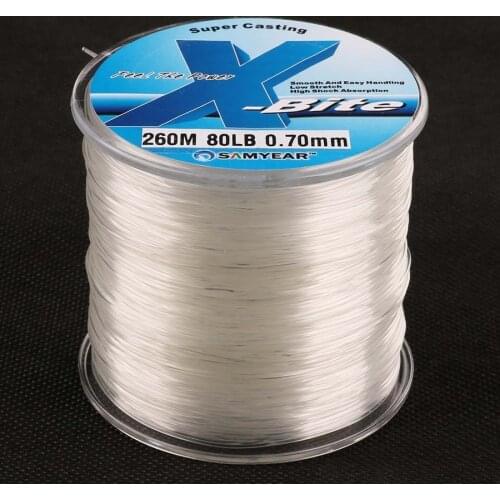 Free Shipping 260m 80lb High Quality Monofilament Nylon fishing Line Wire Material from Japan Super Strong Jig Carp Fishline