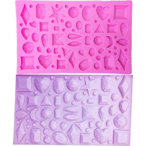 M0595 Mini Gem Diamond Shaped fondant cake decorating tools chocolate candy silicone mold baking mould