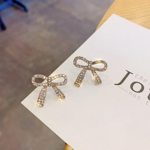 12 PCS/lot Small Bow Stud Earrings, New Year and Best Wishes, Retro Simple Temperament Earrings, Wedding Party Jewelry