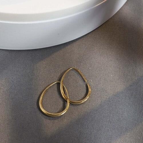 Fashion Hollow Waterdrop Shape Big Hoop Earrings for Women Basketball Brincos Statement Earrings Hoops Punk Jewelry Gift