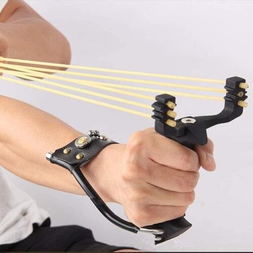 Hunting Slingshot Outdoor Professional Slingshot Set Metal Wrist Rocket Slingshot with High Velocity Catapult for Adult and Kids