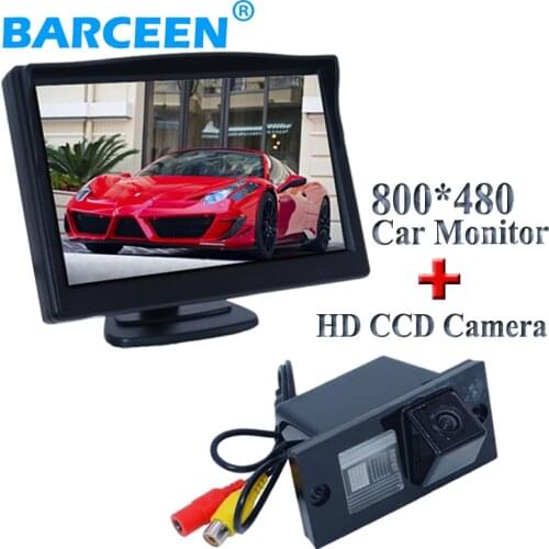 Newest for car parking kit use for HYUNDAI H1 bring In-Dash placement car rear monitor 5" with car rear reversing camera