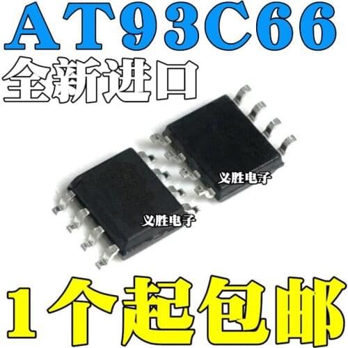 2PCS New and original AT93C66 AT93C66B-SSHM-T 66BM 66BM Y SOP8 SOIC - 8 block chip EEPROM - serial, IC integrated circuit chip