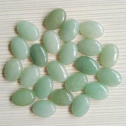 Wholese hot selling Nature Green Aventurine Stone beads oval CAB CABOCHON loose Beads for jewelry 13x18mm 50pcs/Lot
