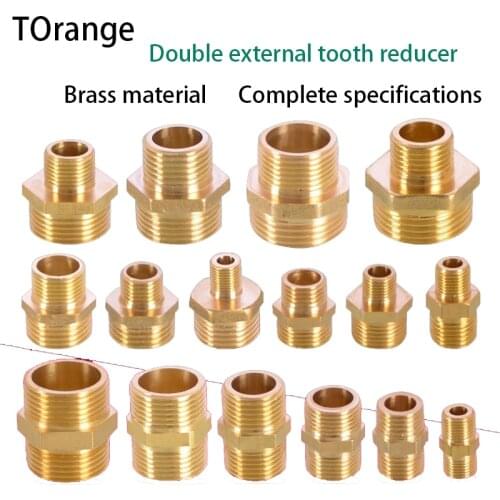 1/8 IN 1/4 IN 3/8 IN 1/2 IN 3/4IN 1 inch Thread outer wire teeth adapter reducer double outer wire directly 2pcs