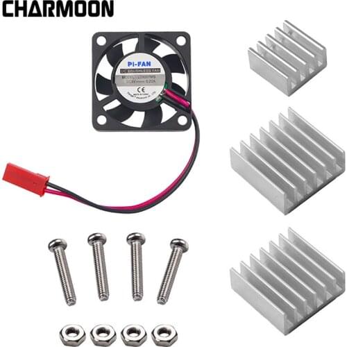 Raspberry Pi 3 B+ 4 B Brushless CPU Cooling Fan DC 5V With 3 Pcs Aluminum Heatsinks For Raspberry Pi 3b 2b 4 model b Heatsink