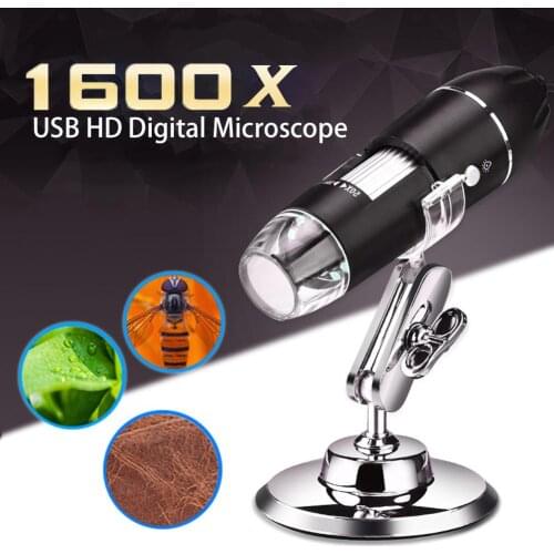 Adjustable 1600X digital microscope handheld portable digital USB magnifying glass electronic high-definition magnifying endosco