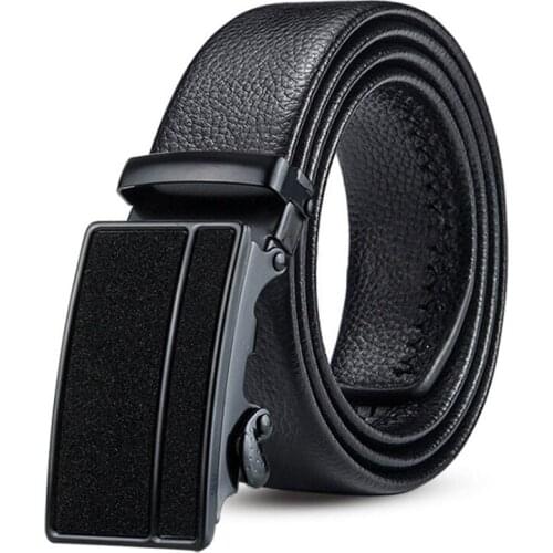 2020 New Mens Belt Male Genuine Leather Mens Simple Belt Men Fashion Designer Business Belts Decorative Alloy Automatic Buckle