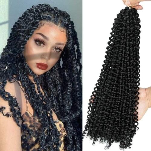 Passion Twist Hair 18 Inch Passion Twist Crochet Hair For Black Women Water Wave Crochet Braiding Hair Extensions