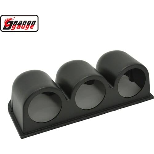 Dragon gauge 52 mm Car Racing Refit meter pods Black Triple Dash mountable holes holder water temp gauge pods