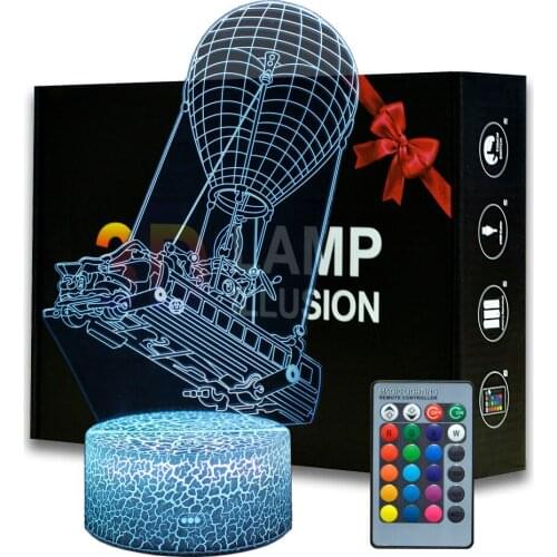 Battle Bus LED Night Light Colors Changeable 3D Illusion Bedside Lamp Game Room Decoration Creative Gifts For Kids Christmas