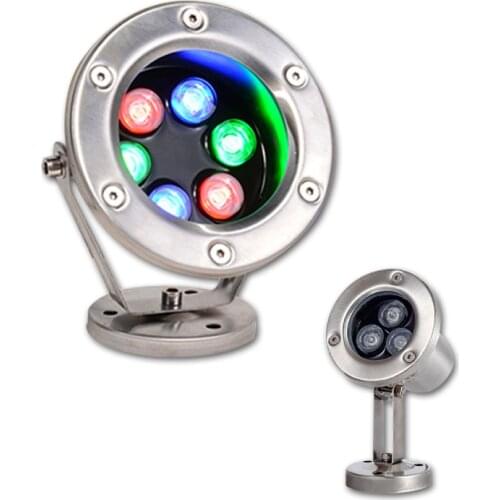 LED Underwater Lights Outdoor Landscape Decorative Spotlight IP68 Rates Fountain Lamp Waterproof Lawn Lamp 12V/24V/220V Optional