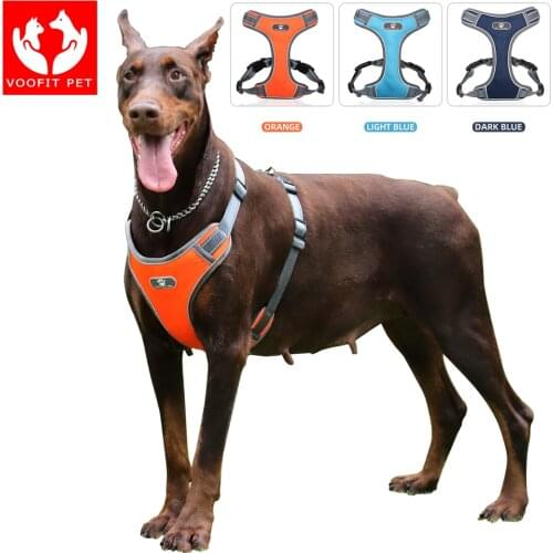 Dog Harness No Pull Breathable Reflective Pet Harness Vest For Small Large Dog Outdoor Running Dogs Training Supplies