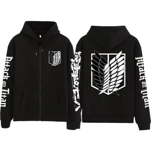 Anime Attack on Titan Hoodies AOT Sweatshirts Ackerman Levi Jacket With Zipper Cozy Tops Pullovers Sudadera felpa moletom