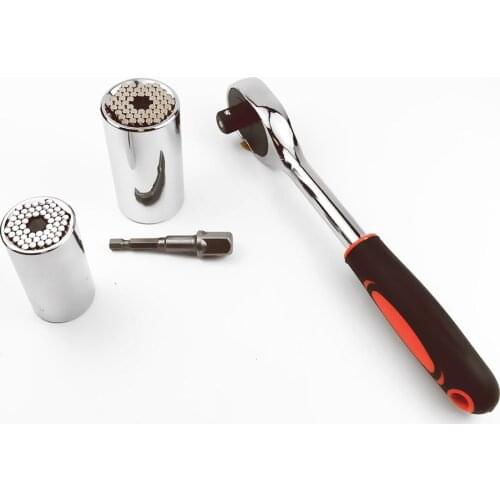 7-19mm Sleeve Universal Sleeve Multi-Function Wrench Sleeve Set Combination Tool Quick Ratchet Wrench