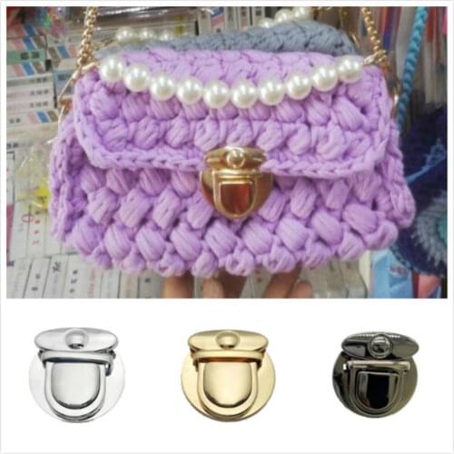 1 Pc Metal Lock Bag Case Buckle Clasp For Handbags Shoulder Bags Purse Tote Hardware Accessories Diy Craft 4.6cm In Diameter
