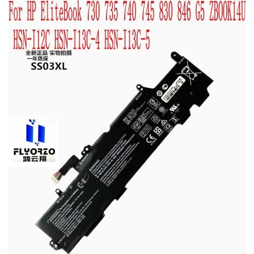 100% Brand new HP 50WH/4330mAh SS03XL battery For HP EliteBook 730 735 740 745 830 846 G5 ZBOOK14U HSN-I12C HSN-I13C-4 Laptop