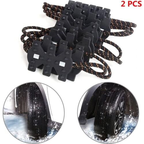 2PCS Universal High Toughness Wearproof Anti Snow Wheel Tire Anti-skid Emergency Chain For Car Truck SUV MPV Vehicle Safety Tool