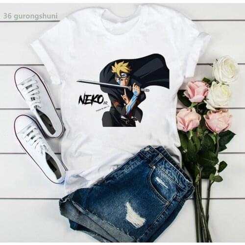 2021 Sarada Kawaki Boruto T Shirt Japan Manga Cartoon Print Blood Anime Clothes Ninja Women Clothes Female Clothing