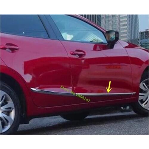 Car Sticker Side Door Body Trim Strip Molding Parts Panel Aoto Accessory 6pcs For Mazda2 Mazda 2 Demio 2015 2016 2017 2018
