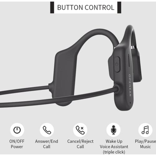 Bone Conduction Headphone Bluetooth Portable Exercise Wireless Earphone bone guide Principle HD Hands-free For Running Cycling