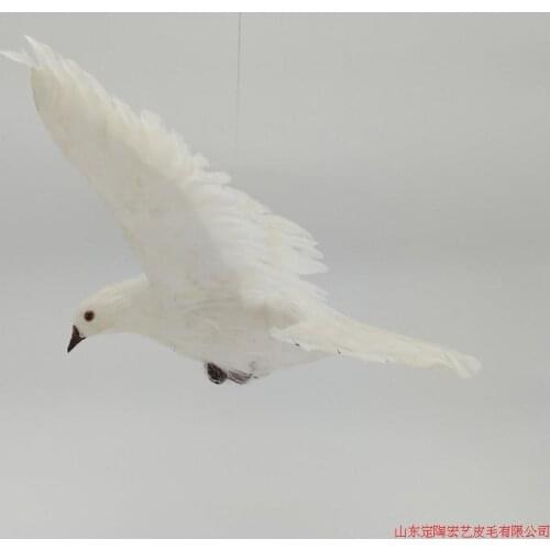 Big simulation wings dove bird polyethylene & furs white dove model gift about 36x28cm 094