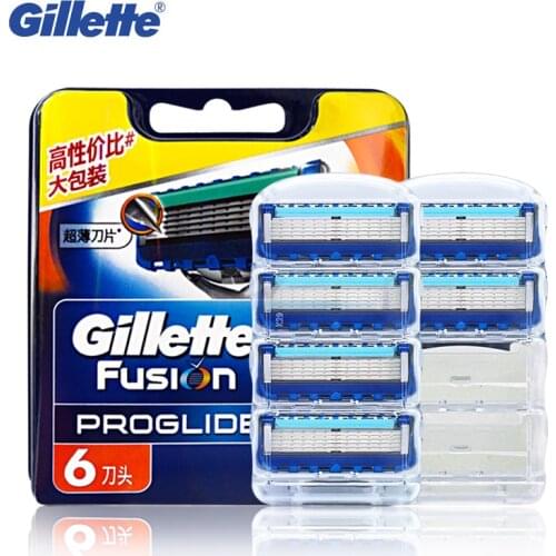 Gillette Fusion Proglide Flexball Shaving Razor Blades for men Smooth Brands Shaver Blade Refills 6 pcs/pack