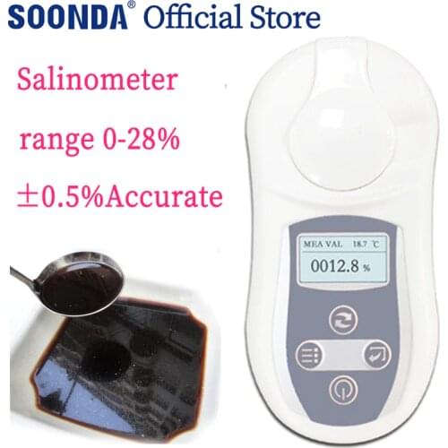 Digital salinimeter brine soup 0-28% kitchen food saltiness meter mariculture salinity meter Portable refractometer salinimeter