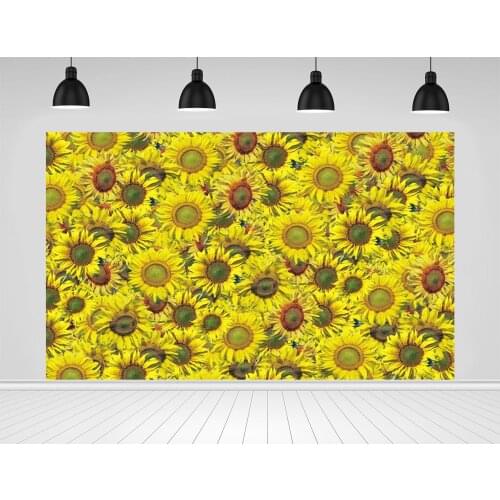 Scopiso Colorful Yellow Sunflower Background Photographic Backdrops for Photo Studio Decoration Props Photography Backgrounds