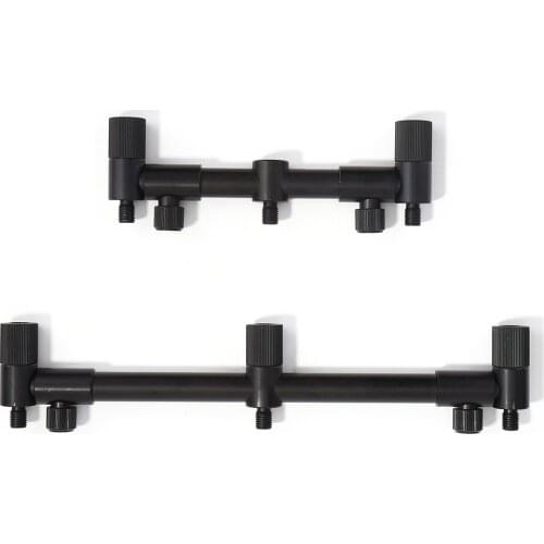 Aluminum Alloy Fishing Rod Bite Alarms Holder Telescopic Carp Fish Pole Buzz Bar Rest Stand for Bite Alarms Length 15.5cm 28.5cm