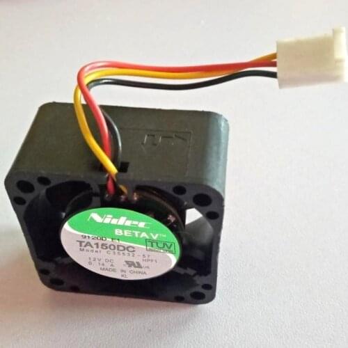For Nidec 40*40*28mm TA150DC C35532-57 DC 12V 0.14A 1U server version 3 line speed double Ball bearing cooling fan