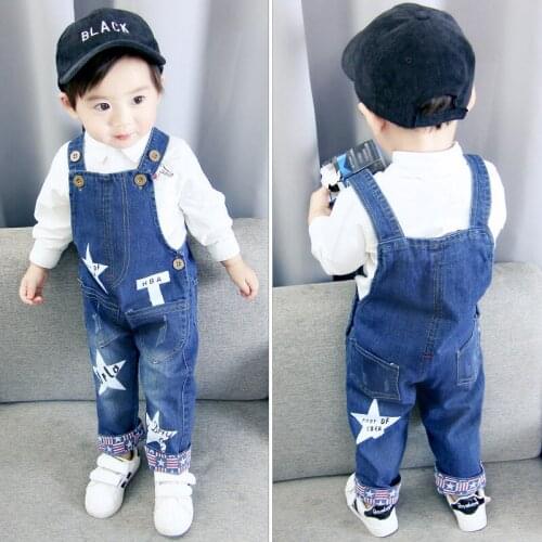 IENENS Kids Baby Boys Jumpsuit Clothes Clothing Trousers Toddler Infant Boy Long Pants Denim Jeans Overalls Dungarees