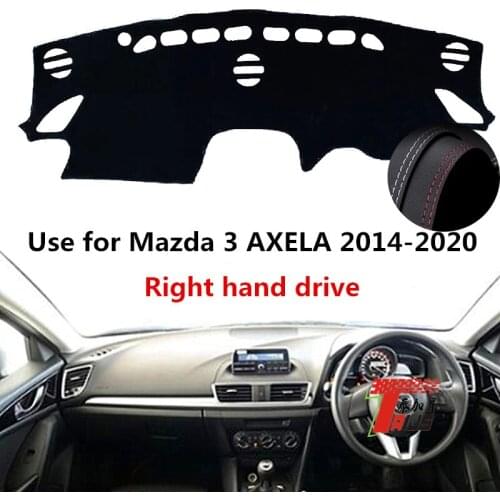 TAIJS Factory Anti UV Classic Leather Car Dashboard Cover For Mazda 3 AXELA 2014 2015 2016 2017 2018 20192020 Right hand drive