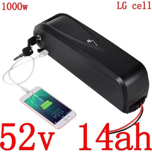 52V 13.6AH lithium ebike battery 52V 14AH Li-ion electric bicycle battery for 48V 500W 750W 1000W Bafang BBS02 BBSHD motor