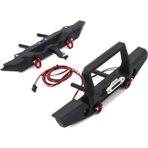 Metal Front Rear Bumper Anti-collision Protective Bumper for 1/10 TRX-4 SCX10 II 90046 RC Crawler Car Upgrade Kits