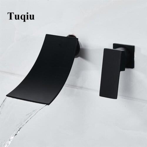 Fashion Basin Faucet Bathroom Copper Faucet black Sink Mixer Tap Toilet Sink Hot Cold Single Handle Waterfall Sink Faucet