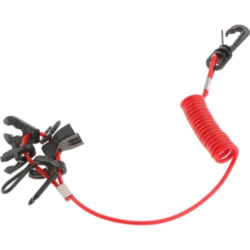 Marine Universal 7 Keys Outboard Engine Motor Kill Switch Lanyard Boat