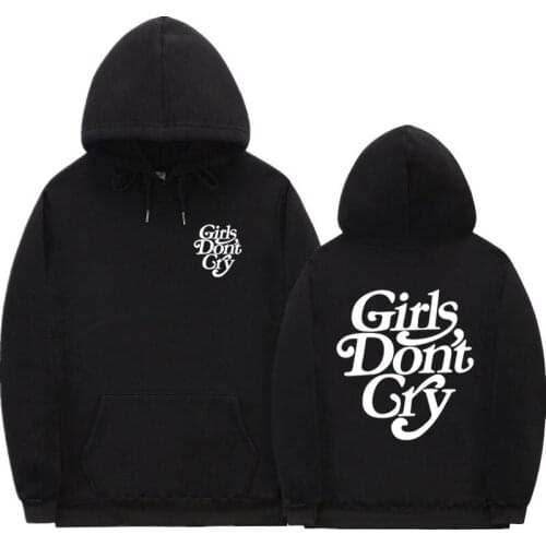 2019 New Arrival Girls Don't Cry Hooded Mens Hoodies and Sweatshirts Oversized for Autumn with Hip Hop Winter Hoodies Men Brand
