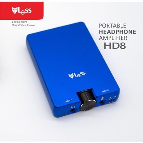1 PCS Portable headphone amplifier Less HD8 Single end hi dynamic for HI END user OPAMP Earphonel audio headphone amplifier
